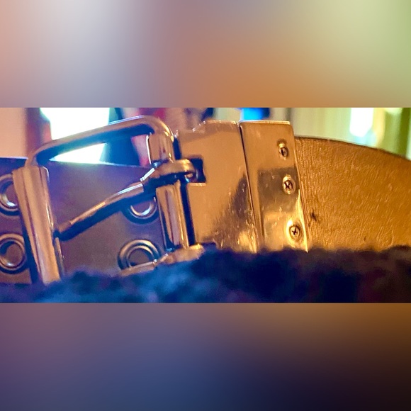 Reversible Black & Silver Leather Belt, with Turning Buckle 🩶🖤 - Picture 12 of 15